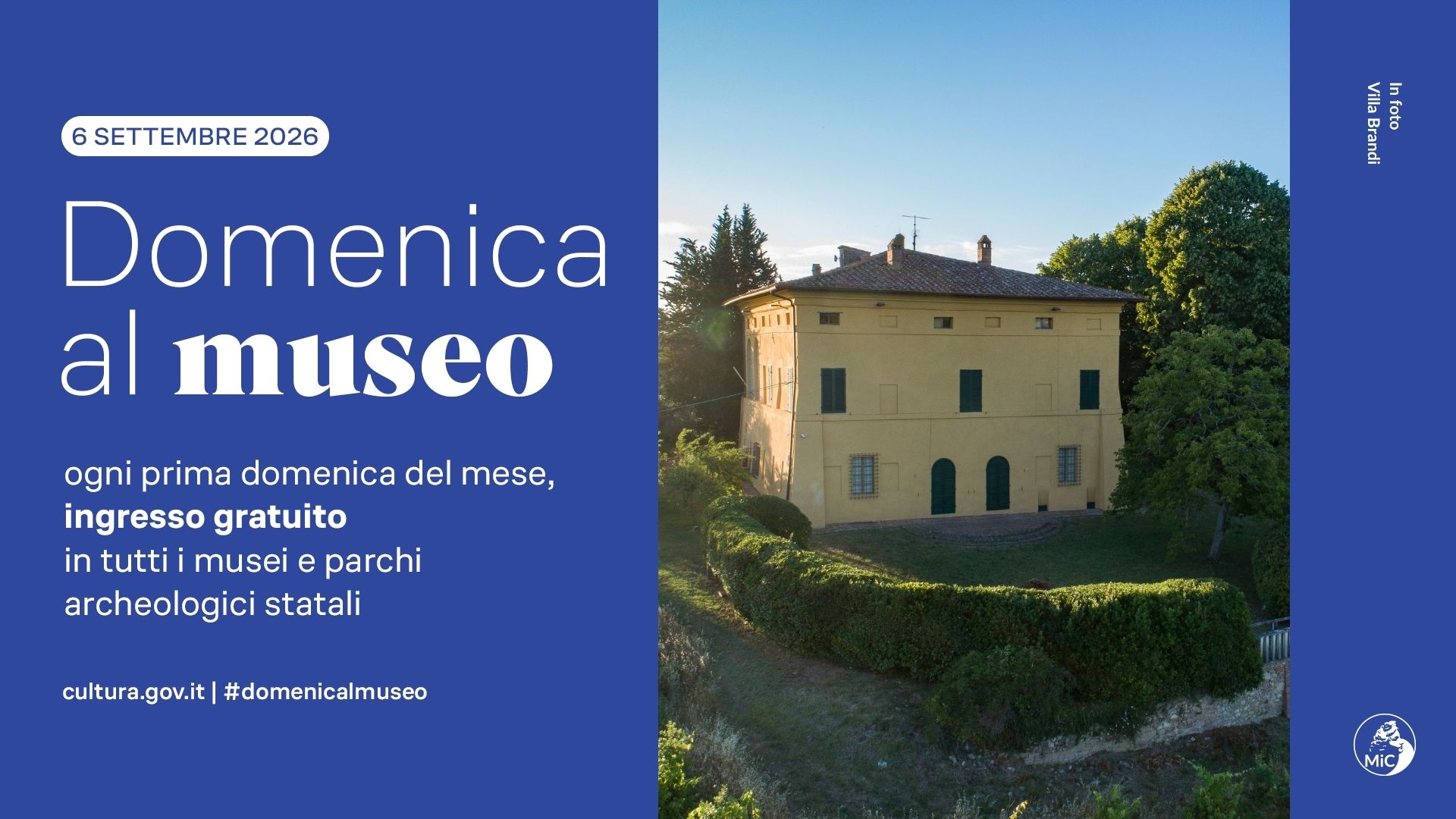 6 settembre 2026 Domenicalmuseo: Villa Brandi